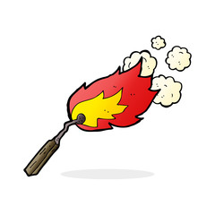 cartoon burning match