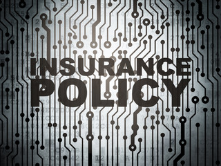 Insurance concept: circuit board with Insurance Policy