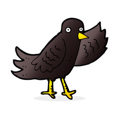 cartoon waving bird