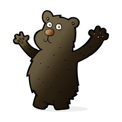 cartoon funny black bear