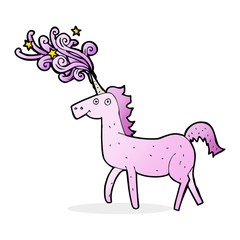 cartoon magical unicorn