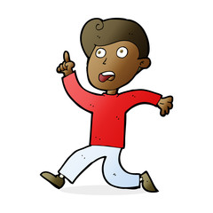 cartoon boy panicking
