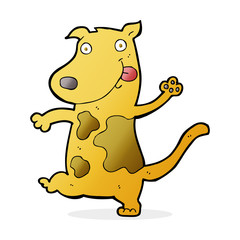 cartoon happy dog