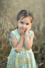  Cute girl in field