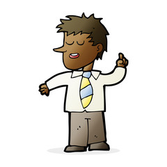 Fototapeta premium cartoon man with good idea