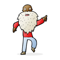 cartoon stressed old man