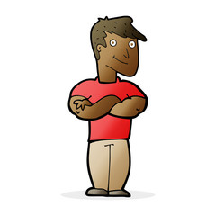 cartoon muscular man