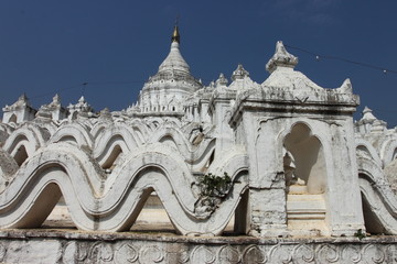 Hsinbyume (Myatheindan) paya temple, Mingun, Mandalay Myanmar