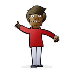 cartoon man asking question