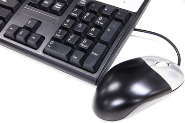 Computer mouse and keyboard.
