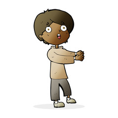 cartoon shocked boy