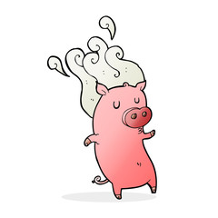 smelly cartoon pig