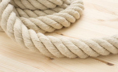 Fototapeta na wymiar Close up of strong marine rope