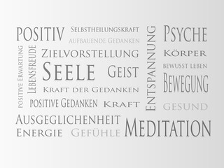 tag cloud "Psyche und Seele"