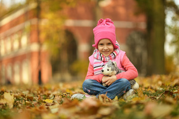 Girl in autumn park