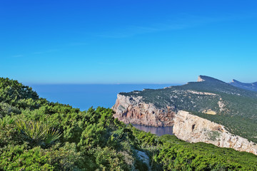 Fototapeta na wymiar Capo Caccia coastline