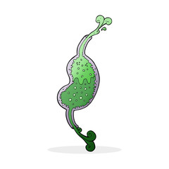 cartoon bubbling stomach