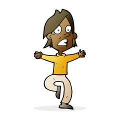cartoon panicking man