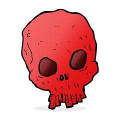 cartoon spooky skull