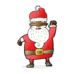 cartoon angry santa claus