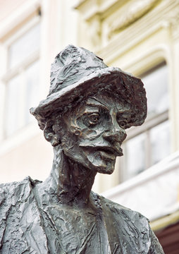 Portrait statue of Naci in Banska Stiavnica, Slovakia