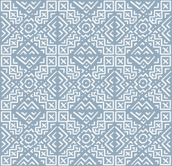 Hand Drawn Ethnic Seamless Pattern in Tribal Style