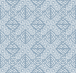 Hand Drawn Ethnic Seamless Pattern in Tribal Style