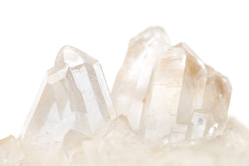 cluster of small quartz crystals - obrazy, fototapety, plakaty