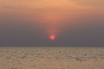sea sky and sunset