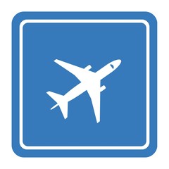 Avion de ligne dans un panneau