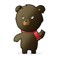 cartoon cute black bear