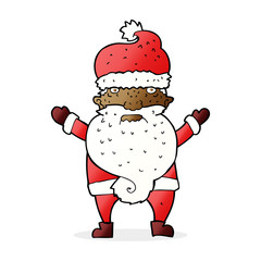 cartoon grumpy santa