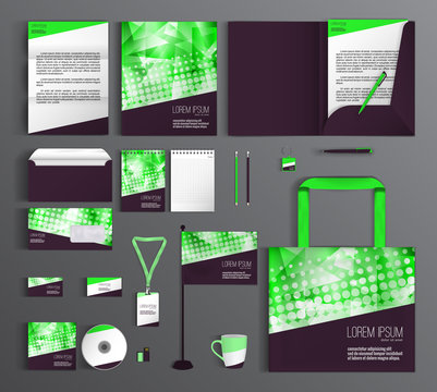 Corporate Identity set with color elements.