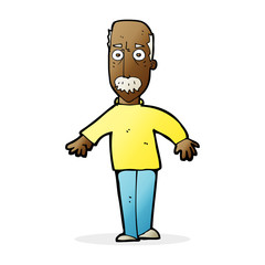 cartoon annoyed old man