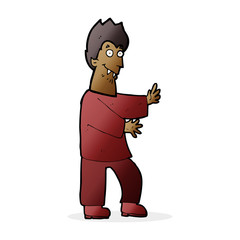 Fototapeta premium cartoon vampire waving hands