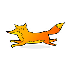 cartoon running fox