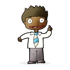 cartoon man with idea