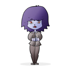 cartoon vampire woman