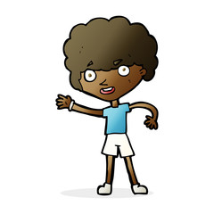 cartoon sporty person