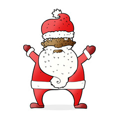 cartoon ugly santa claus