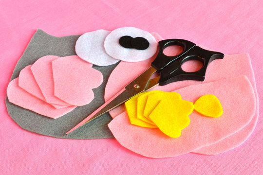 Sewing set for felt owl - how to make an owl handmade toy