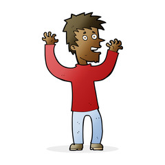 cartoon excited man