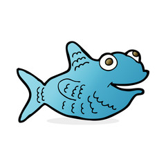 cartoon happy fish