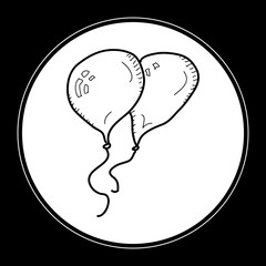 Simple doodle of a pair of balloons