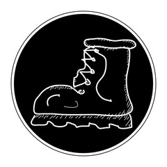 Simple doodle of an old boot