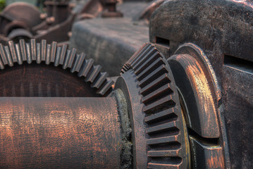 Vintage  gear wheel in colonial factory
