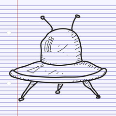 Simple doodle of a spaceship