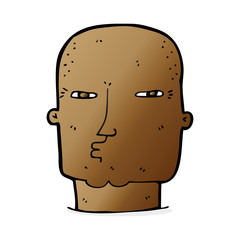 cartoon bald tough guy
