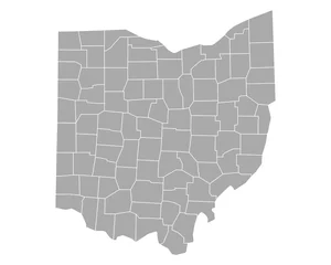 Fotobehang Karte von Ohio © Robert Biedermann