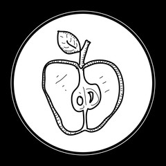 Simple doodle of an apple